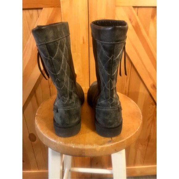 WOMEN'S ROCKET DOG BOOTS SIZE 7 Marble Gray Quilted Vegan w/ Side Zippers - Picture 4 of 6